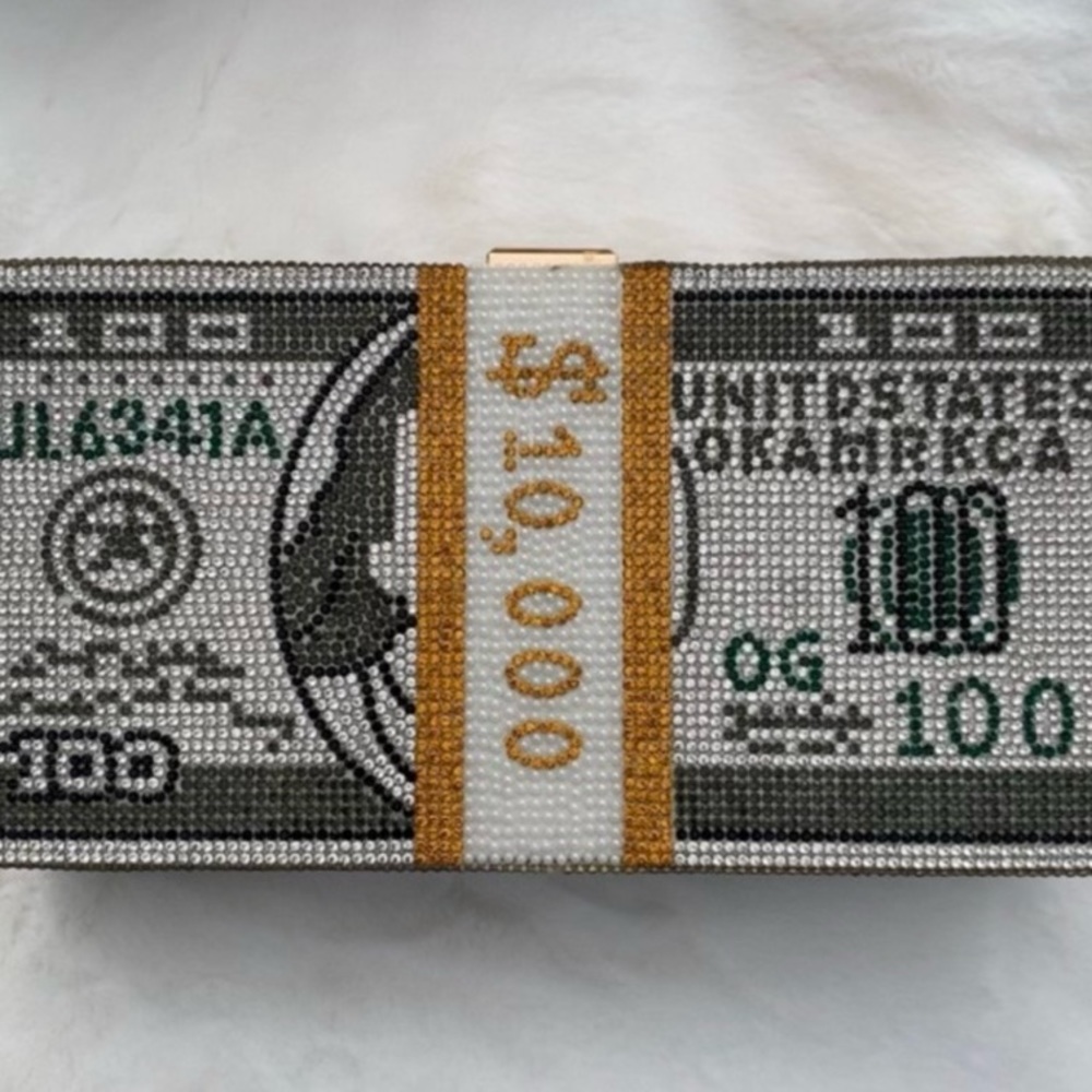 Money green handbag